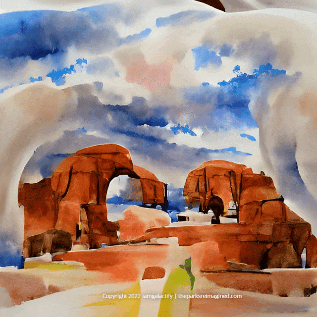 Artwork of Arches National Park